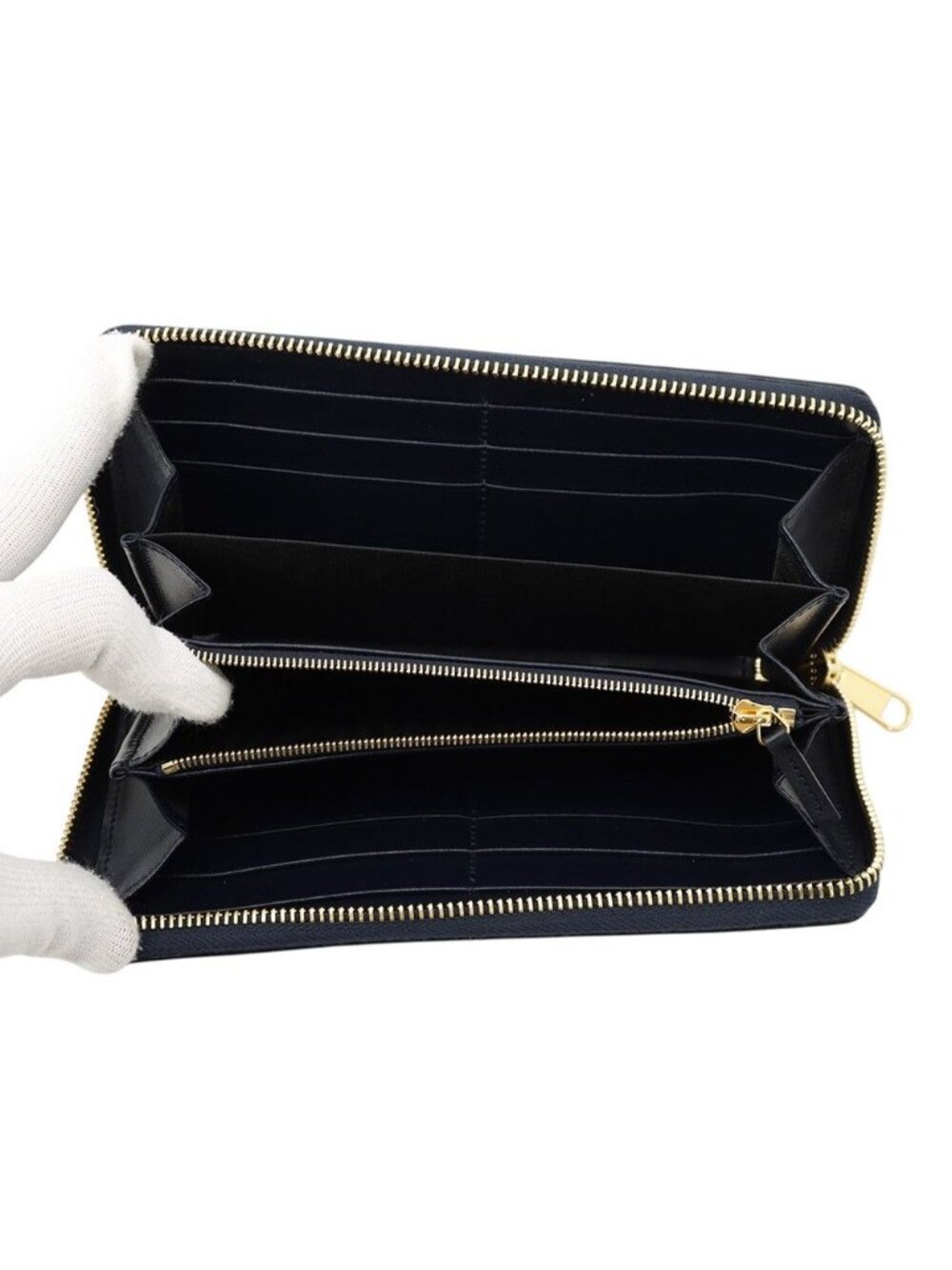 Gucci Wallet Horsebit 1955 Zip Around Canvas Leather Black - Picture 4 of 9